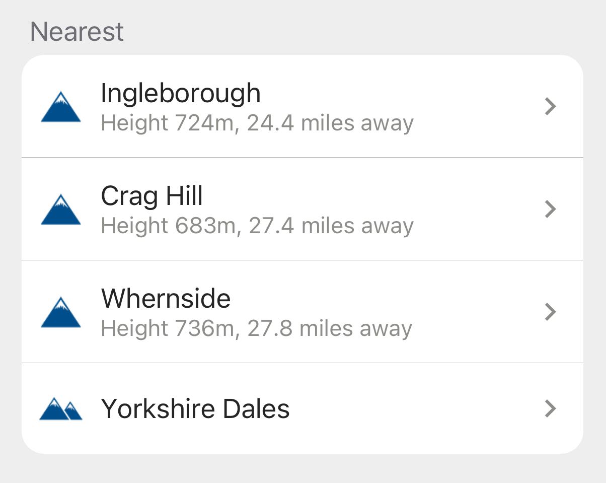 Nearest Locations screenshot