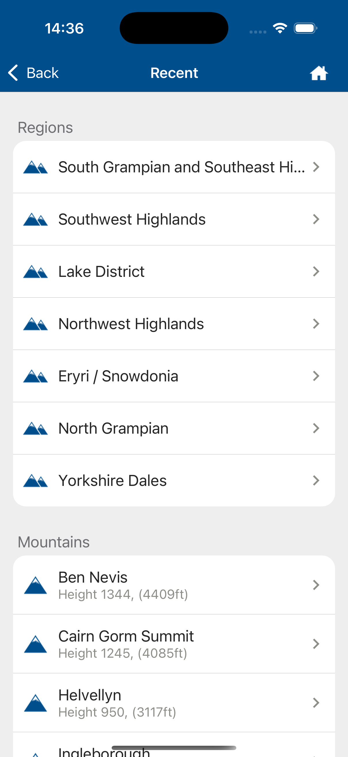 Recents screenshot